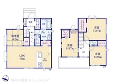 【東京都/清瀬市竹丘】清瀬市竹丘3丁目 中古一戸建て 間取り図