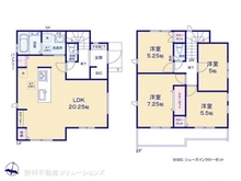 【東京都/清瀬市竹丘】清瀬市竹丘3丁目 新築一戸建て 間取り図