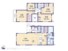 【埼玉県/所沢市北中】所沢市北中3丁目 新築一戸建て 間取り図