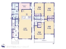 【埼玉県/所沢市大字下安松】所沢市大字下安松 新築一戸建て 間取り図