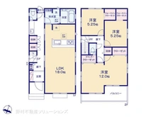 【埼玉県/所沢市大字下安松】所沢市大字下安松 新築一戸建て 間取り図