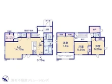 【東京都/東村山市久米川町】東村山市久米川町3丁目 新築一戸建て 間取り図