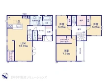 【東京都/東村山市久米川町】東村山市久米川町3丁目 新築一戸建て 間取り図