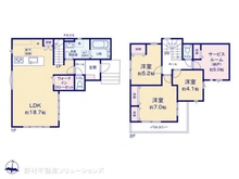 【東京都/東村山市富士見町】東村山市富士見町2丁目 新築一戸建て 間取り図