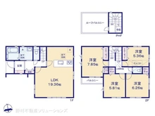 【埼玉県/所沢市星の宮】所沢市星の宮2丁目 新築一戸建て 間取り図
