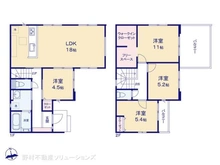 【埼玉県/所沢市東狭山ケ丘】所沢市東狭山ケ丘3丁目 新築一戸建て 間取り図