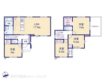 【埼玉県/所沢市東狭山ケ丘】所沢市東狭山ケ丘3丁目 新築一戸建て 間取り図