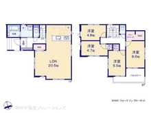 【埼玉県/所沢市東狭山ケ丘】所沢市東狭山ケ丘3丁目 新築一戸建て 間取り図