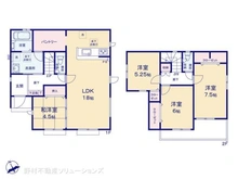 【埼玉県/所沢市上新井】所沢市上新井2丁目 新築一戸建て 間取り図