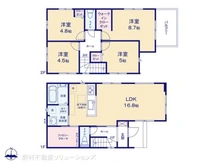 【埼玉県/所沢市大字下安松】所沢市大字下安松 新築一戸建て 間取り図