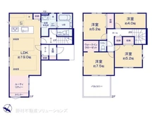 【埼玉県/所沢市大字上安松】所沢市大字上安松 新築一戸建て 間取り図
