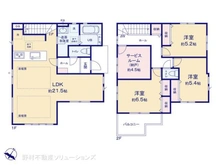 【埼玉県/所沢市大字上安松】所沢市大字上安松 新築一戸建て 間取り図
