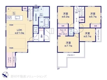 【埼玉県/所沢市大字上安松】所沢市大字上安松 新築一戸建て 間取り図