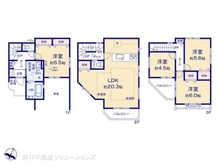 【埼玉県/所沢市北有楽町】所沢市北有楽町 新築一戸建て 間取り図