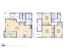 【埼玉県/所沢市東狭山ケ丘】所沢市東狭山ケ丘3丁目 新築一戸建て 間取り図