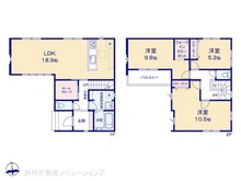【埼玉県/所沢市中新井】所沢市中新井3丁目 新築一戸建て 間取り図