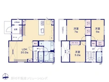 【埼玉県/所沢市東狭山ケ丘】所沢市東狭山ケ丘3丁目 新築一戸建て 間取り図