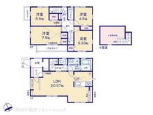 【東京都/東村山市久米川町】東村山市久米川町2丁目 新築一戸建て 間取り図