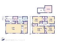 【東京都/東村山市久米川町】東村山市久米川町2丁目 新築一戸建て 間取り図