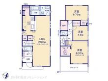 【東京都/東村山市野口町】東村山市野口町2丁目 新築一戸建て 間取り図