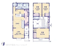 【東京都/東村山市野口町】東村山市野口町2丁目 新築一戸建て 間取り図