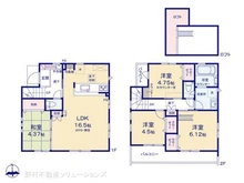 【埼玉県/所沢市北所沢町】所沢市北所沢町 新築一戸建て 間取り図