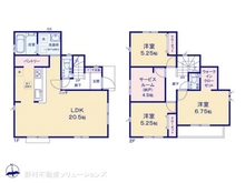 【東京都/清瀬市竹丘】清瀬市竹丘2丁目 新築一戸建て 間取り図