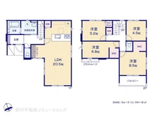 【東京都/東村山市青葉町】東村山市青葉町3丁目 新築一戸建て 間取り図
