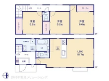 【埼玉県/所沢市向陽町】所沢市向陽町 新築一戸建て 間取り図