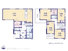 【埼玉県/所沢市大字久米】所沢市大字久米 新築一戸建て 間取り図