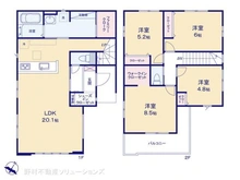 【埼玉県/所沢市狭山ケ丘】所沢市狭山ケ丘1丁目 新築一戸建て 間取り図