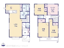【埼玉県/所沢市上新井】所沢市上新井1丁目 新築一戸建て 間取り図