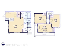 【埼玉県/所沢市中新井】所沢市中新井1丁目 新築一戸建て 間取り図