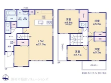 【埼玉県/所沢市大字下安松】所沢市大字下安松 新築一戸建て 間取り図