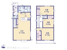 【東京都/東村山市富士見町】東村山市富士見町3丁目 新築一戸建て 間取り図