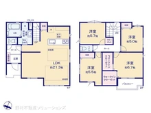 【埼玉県/所沢市大字北秋津】所沢市大字北秋津 新築一戸建て 間取り図