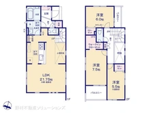 【東京都/東村山市秋津町】東村山市秋津町3丁目 新築一戸建て 間取り図