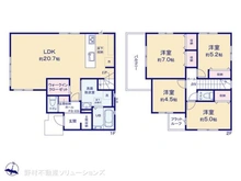 【埼玉県/所沢市大字上安松】所沢市大字上安松 新築一戸建て 間取り図