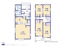 【埼玉県/所沢市中新井】所沢市中新井3丁目 新築一戸建て 間取り図