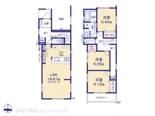 【埼玉県/所沢市緑町】所沢市緑町4丁目 新築一戸建て 間取り図