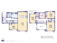 【埼玉県/所沢市中新井】所沢市中新井4丁目 新築一戸建て 間取り図