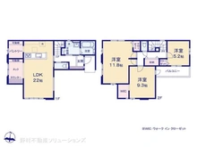 【埼玉県/所沢市大字上安松】所沢市大字上安松 新築一戸建て 間取り図