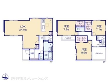 【埼玉県/所沢市大字上安松】所沢市大字上安松 新築一戸建て 間取り図