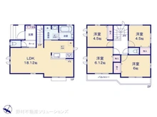 【埼玉県/所沢市東狭山ケ丘】所沢市東狭山ケ丘1丁目 新築一戸建て 間取り図