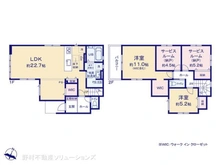 【埼玉県/所沢市小手指南】所沢市小手指南3丁目 新築一戸建て 間取り図