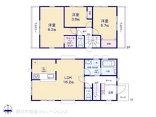 【東京都/東村山市諏訪町】東村山市諏訪町2丁目 新築一戸建て 間取り図