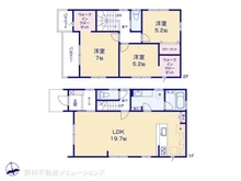 【埼玉県/所沢市東狭山ケ丘】所沢市東狭山ケ丘3丁目 新築一戸建て 間取り図