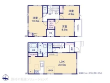 【東京都/東村山市富士見町】東村山市富士見町3丁目 新築一戸建て 間取り図