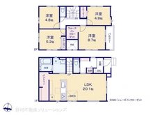 【東京都/東村山市富士見町】東村山市富士見町3丁目 新築一戸建て 間取り図