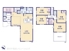 【埼玉県/所沢市狭山ケ丘】所沢市狭山ケ丘2丁目 新築一戸建て 間取り図